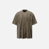 Streetwear Grunge Patchwork Ripped Solid Color T-Shirt