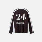 Back view of the brown Fierce Reaper Sweater in a gray background