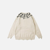 Spider Embroidery Oversized Sweater