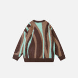 Color Splicing Loose Sweater
