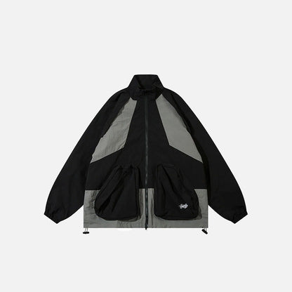 Splicing Color Windbreaker Jacket