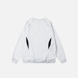 Oversized Color Block Patchwork Sweatshirt