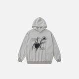 Spider Graphic Loose Hoodie