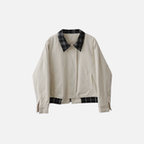 French Retro College Style Plaid Jacket