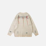 Punk Skull Ripped Sweater