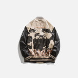 Vintage Band Leather Varsity Jacket