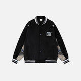 Y2K Elevated Color Block Baseball Varsity Jacket