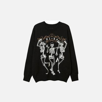 Happy Skeletons Knitted Sweater