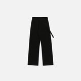 Patch Pockets Turn Down Waist Cargo Pants