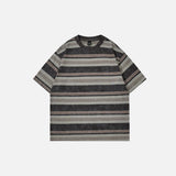 Breathable Striped Short Sleeve T-Shirt