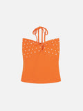 Polka Dot Twist Halter Top
