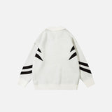 Y2K Star Knitted Polo Sweater