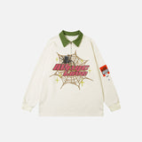 Spider Web Graphic Sweatshirt