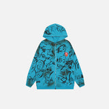 Y2K Hand Drawing Zip-up Hoodie