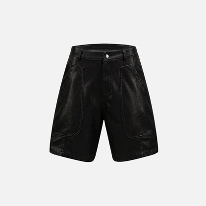 Big Pocket Patchwork Vintage Loose Shorts