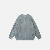 Loose Stripped Knitted Sweater