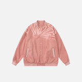 Butterfly Embroidery Varsity Jacket