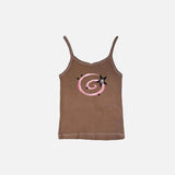 Front view of the coffee Galaxy Whirl Tank in a gray background