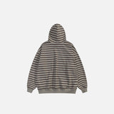 Oversized Striped Star Print Hoodie