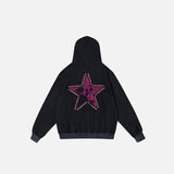 Vintage Loose Cross Shadow Hoodie