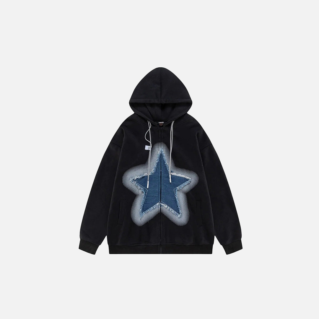 Patchwork Oversized Y2K Hoodie