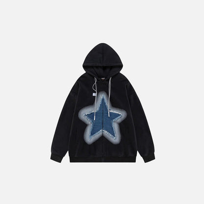 Patchwork Oversized Y2K Hoodie