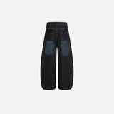Vibrant Plaid Patchwork Punk Wide Leg Jeans