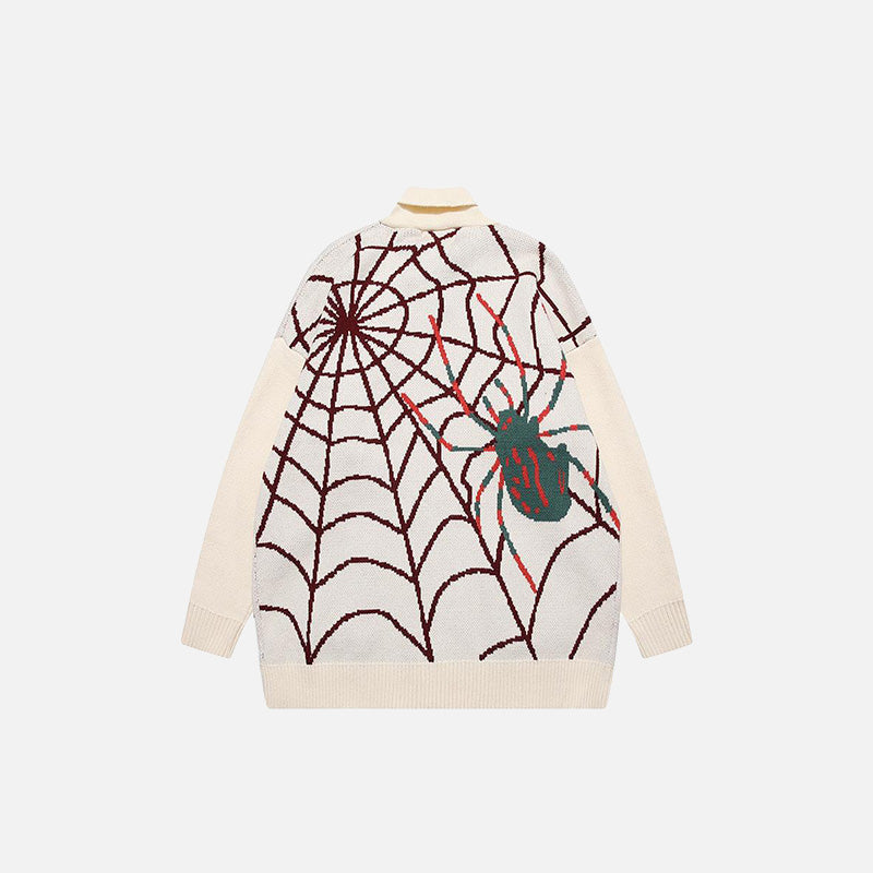 Spider Web Graphic Sweater