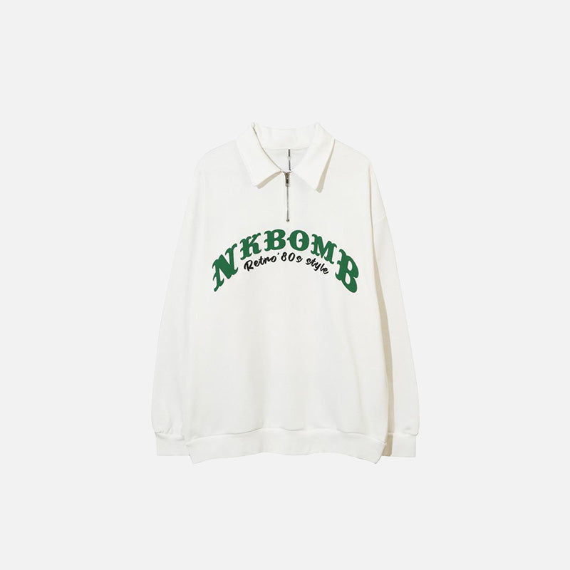 Sheep Flower Polo Sweatshirt