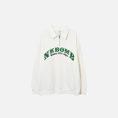 Sheep Flower Polo Sweatshirt