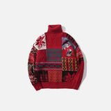 Embroidered Patchwork Sweater