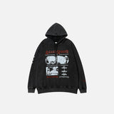 Retro Graphic Fingers Printed Hoodie