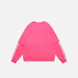 Cut-sleeve Letter Portrait Sweatshirt