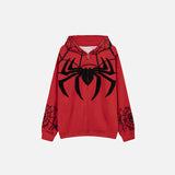 Y2K Spider Embroidery Oversized Hoodie