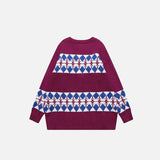 Plaid Jacquard Loose Sweater