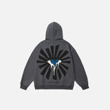 Eye Pattern Zip-up Hoodie