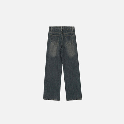 Star Embroidery Loose Jeans