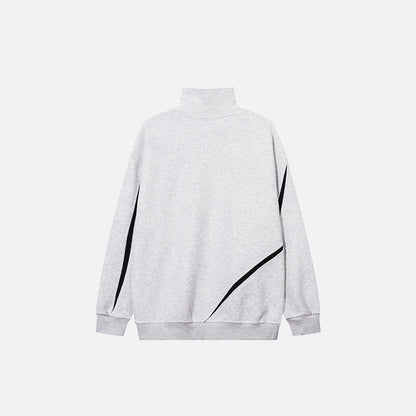 Scratched Half Zip-up Sweatshirt
