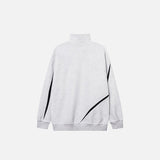 Scratched Half Zip-up Sweatshirt