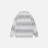 Buttons Gradient Stitches Sweater
