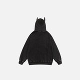 Vintage Devil Horns Zip-up Hoodie