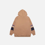 Retro Color Contrast Zip-up Hoodie