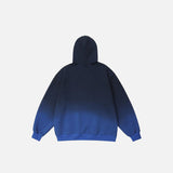 Loose Gradient Letter Print Hoodie