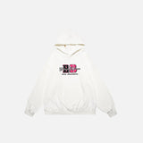 Back To Back Letter Print Hoodie