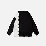 Patchwork Loose Knitted Sweater