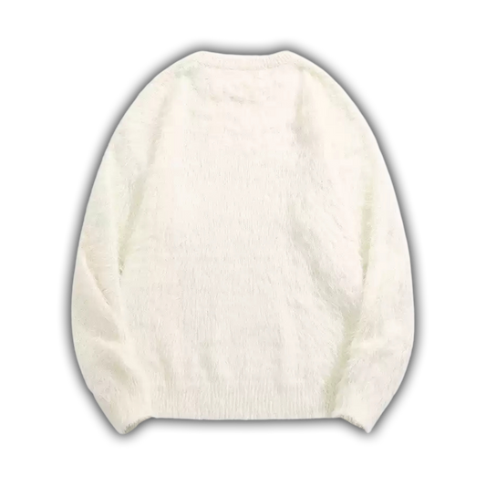 Varsity Fur Knit Cream