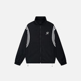 Oversized Windbreaker Striped Jacket