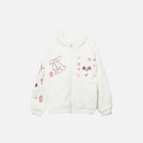 Doll Graphic Fuzzy Oversized Hoodie