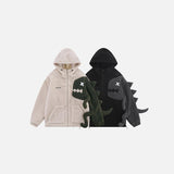 Loose Dinosaur Arm Fleece Jacket