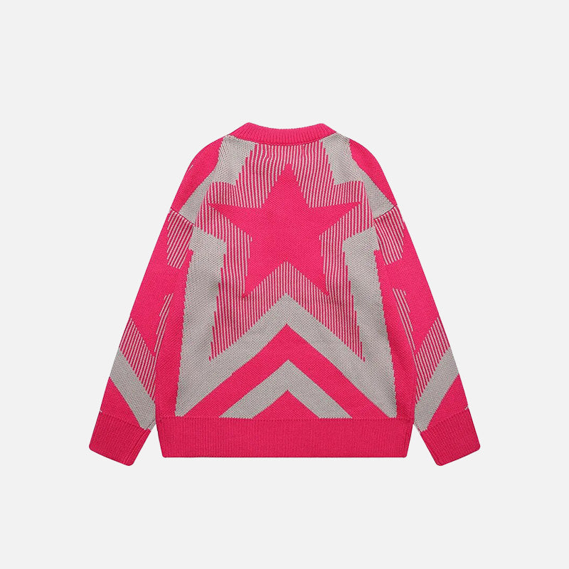 Star Graphic Oversized Sweater